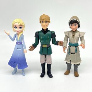 Disney Frozen II 2 Adventure Elsa Ryder Kristoff 4" Figure LOT of 3 Hasbro 2018